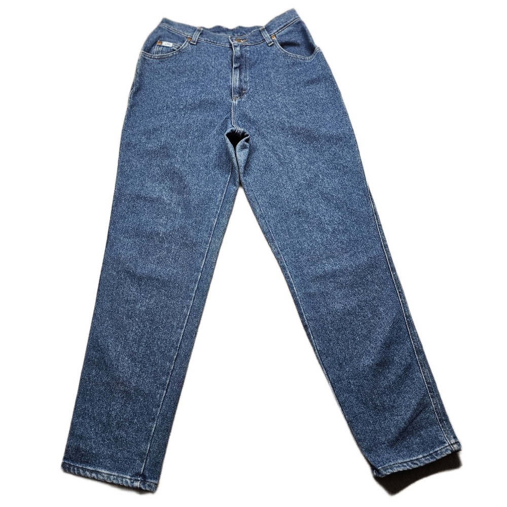 Vintage Lee Jeans Women 14M Blue Denim Medium Wash Grunge Straight Leg Americana